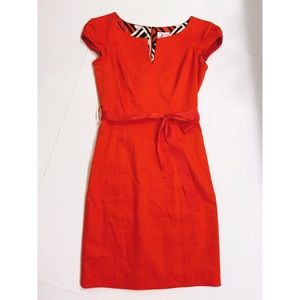 Milly Bright Orange Belted Hayley Dress